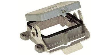 Bulkhead Mounted Housing, Cover Included; Locking, Aluminum Die Cast, Size 48 B, Dust Gray - 9300480317