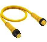 Cordset, Male Straight x Female Straight, 15 ft. L, Yellow - 500002781