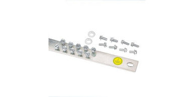 Grounding Busbar Kit, 19.00 in. L, 14 Hole - RGRB19Y