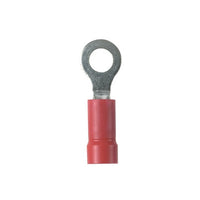 Lug, Ring; Funnel Entry; Copper; Insulated; 600V; 18 AWG; No. 6 - PV18-6R-CY