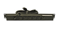 Power Strip, 125 V, 15 A, 14 -Outlet, Horizontal, Black - 7219-SR14