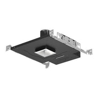3in. Downlight Trim, Square, Standard Lumen, 80+ CRI, 3500K, Wide, Semi-Specular Clear Reflector, White Flange