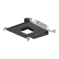 3in. Wall Wash Trim, Square, Medium Lumen, 80+ CRI, 3500K, Lensed WW, Semi-Specular Clear Reflector, White Flange