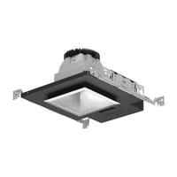 6in. Downlight Trim, Square, Medium Lumen, 80+ CRI, 3500K, Wide, Semi-Specular Clear Reflector