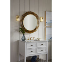 Adley Collection One-Light Satin Brass Clear Glass New Traditional Bath Vanity Light