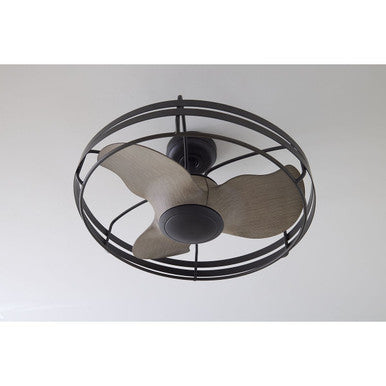 Bastrop Collection 26 in. Three-Blade Matte Black Transitional Ceiling Fan with 3 Speed Remote Control - Damp Location Listed