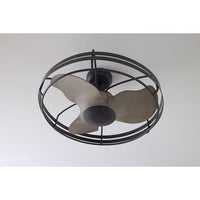 Bastrop Collection 26 in. Three-Blade Matte Black Transitional Ceiling Fan with 3 Speed Remote Control - Damp Location Listed