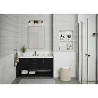 Debut Collection Three-Light Graphite Farmhouse Bath Vanity Light - Damp Location Listed