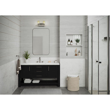 Gulliver Collection Two-Light Galvanized Finish Clear Seeded Glass Coastal Bath Vanity Light - Damp Location Listed