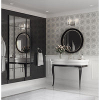 Elara Collection Two-Light New Traditional Brushed Nickel Clear Glass Bath Vanity Light - Damp Location Listed