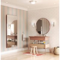Merry Collection One-Light Brushed Nickel and Etched Glass Transitional Style Bath Vanity Wall Light