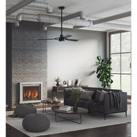 Belen Collection 60-in Three-Blade Matte Black Modern Ceiling Fan with Matte Black Blades - Damp Location Listed