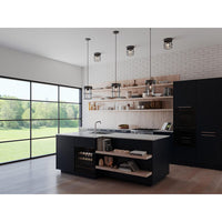 Burgess Collection One-Light Matte Black Modern Farmhouse Flush Mount - Damp Location Listed