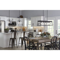 Leyden Collection One-Light Matte Black and Clear Glass Farmhouse Style Hanging Pendant Light - Dry Location Listed