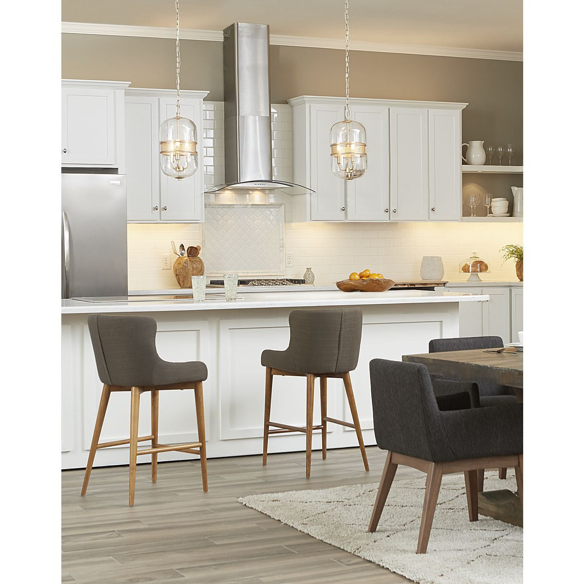 Progress Lighting Cayce Collection Three-Light Pendant - Dry Location Listed Application Shot Model P500156-078