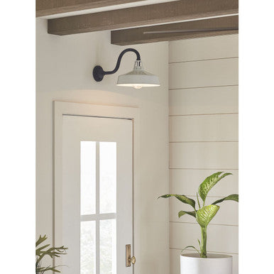 Cedar Springs Collection White One-Light Farmhouse Extra Large Wall Lantern - Wet Location Listed