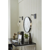 Caisson Collection Graphite One-Light Wall Bracket - Damp Location Listed