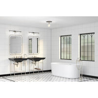Cassell Collection Four-Light Brushed Nickel Matte Black Luxe Industrial Bath & Vanity Light - Damp Location Listed