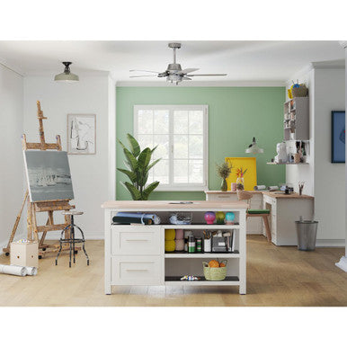 Cedar Springs Collection Pistachio One-Light Farmhouse Semi-Flush Mount - Damp Location Listed