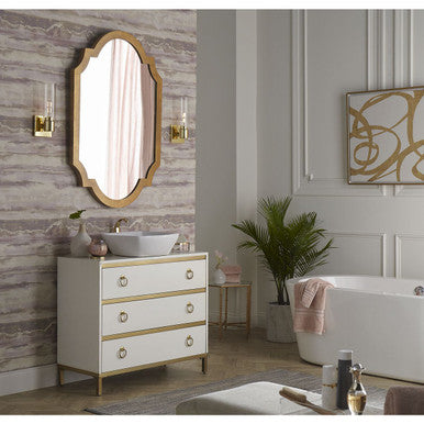 Clarion Collection One-Light Satin Brass and Clear Glass Modern Style Bath Vanity Wall Light