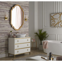 Clarion Collection One-Light Satin Brass and Clear Glass Modern Style Bath Vanity Wall Light