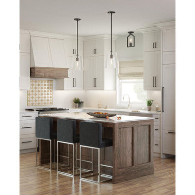 Clarion Collection One-Light Black Clear Glass Transitional Pendant - Dry Location Listed - Model P500241-031