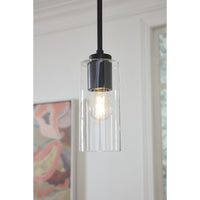Cofield Collection One-Light Matte Black Transitional Pendant - Dry Location Listed - Model P500404-31M