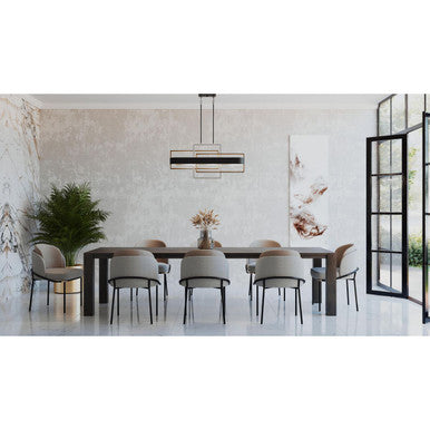 Adagio Collection Six-Light Matte Black Luxe Chandelier Light - Dry Location Listed