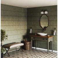 Archie Collection Two-Light Venetian Bronze Clear Double Prismatic Glass Coastal Bath Vanity Light - Damp Location Listed