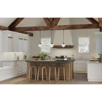 School House Pendant Collection One-Light Matte Black Opal Glass Coastal Mini-Pendant Light - Dry Location Listed