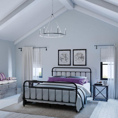 Gilliam Collection Six-Light Brushed Nickel New Traditional Chandelier - Dry Location Listed