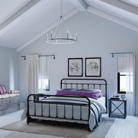 Gilliam Collection Six-Light Brushed Nickel New Traditional Chandelier - Dry Location Listed