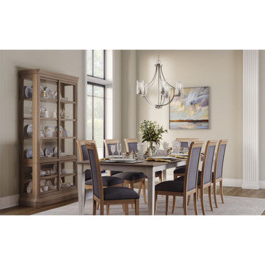 Lassiter Collection Five-Light Brushed Nickel Clear Glass Modern Chandelier Light - Dry Location Listed