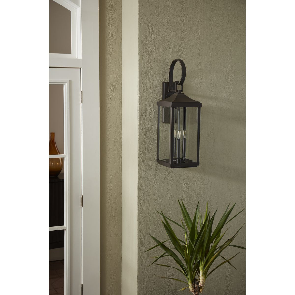 Progress Lighting Gibbes Street Collection Three-Light Large Wall-Lantern - Wet Location Listed Application Shot Model P560023-020