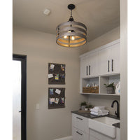 Gulliver Collection Four-Light Graphite Coastal Pendant Light - Dry Location Listed