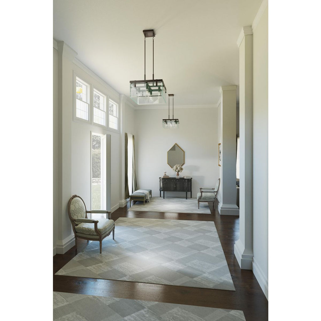 Glayse Collection Five-Light Antique Bronze Clear Glass Luxe Pendant Light - Dry Location Listed