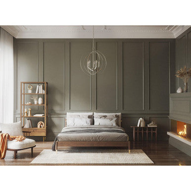 Equinox Collection Five-Light Burnished Silver New Traditional Sphere Pendant Light - Dry Location Listed