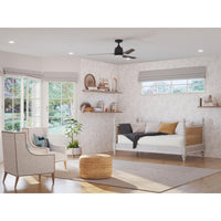 Upshur Collection 52 in. Antique Bronze Transitional Ceiling Fan with LED Light Kit - Damp Location Listed