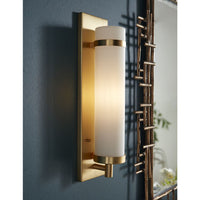 Hartwick Collection Satin Brass One-Light Wall Sconce - Damp Location Listed - Model P710088-012