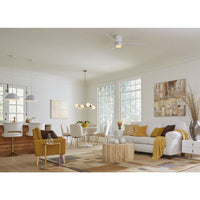 Perimeter Collection One-Light White Mid-Century Modern Pendant with metal Shade - Dry Location Listed - Model P500380-030