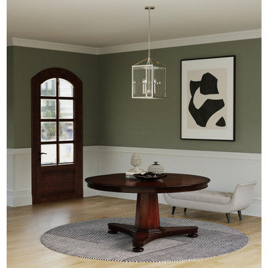 Hilllcrest Collection Four-Light Brushed Nickel Transitional Hall & Foyer Light - Dry Location Listed - Model P500441-009