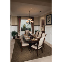 Inspire Collection Nine-Light Antique Bronze Off-White Linen Shade Traditional Chandelier Light - Dry Location Listed