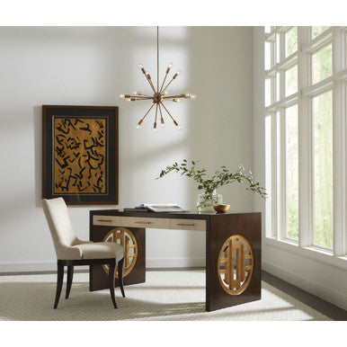 Ion Collection Sixteen-Light Brushed Bronze Mid-Century Modern Chandelier Light - Dry Location Listed