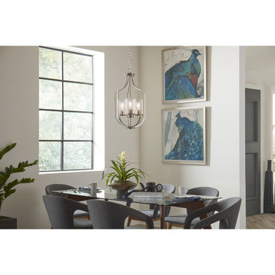 Lassiter Collection Three-Light Brushed Nickel Foyer - Dry Location Listed