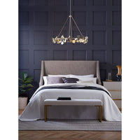 Laurel Collection Eight-Light Gilded Silver Transitional Chandelier - Dry Location Listed