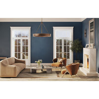 Lusail Collection Six-Light Soft Gold Luxe Industrial Chandelier - Dry Location Listed