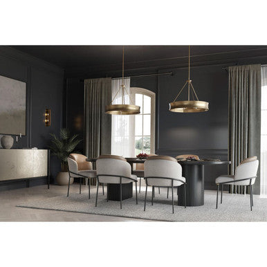 Lusail Collection 5-Light Soft Gold Luxe Industrial Chandelier - Dry Location Listed