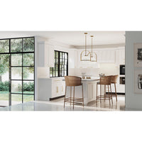 Delayne Collection One-Light Mid-Century Modern Brushed Bronze Etched Opal Glass Pendant Light - Dry Location Listed - Model P500359-109