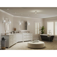 Adley Collection One-Light Polished Nickel Clear Glass New Traditional Flush Mount Light