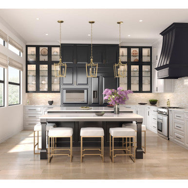Parkhurst Collection Brushed Bronze Three-Light Foyer - Dry Location Listed